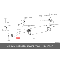 Tubo scarico marmitta NISSAN Cabstar F24M-F24W 34.110 DCI 2.5-45.15 DCI