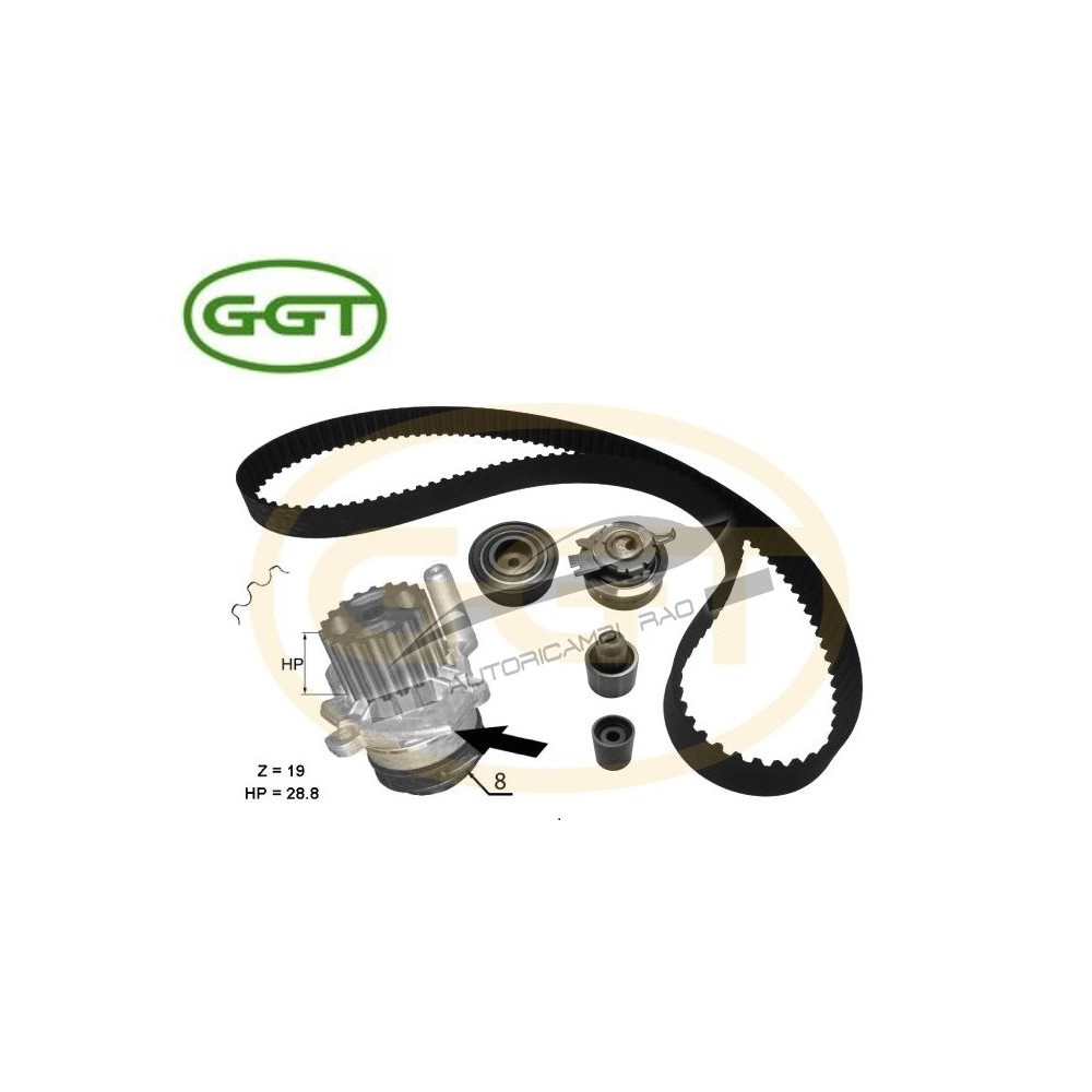 Kit cinghia distribuzione pompa acqua AUDI A3-Q5 1.6 TDI SEAT Octavia