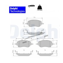 Kit pastiglie anteriore FIAT New 500 Cabrio Elektro TIPO 1.5 T4 ABARTH