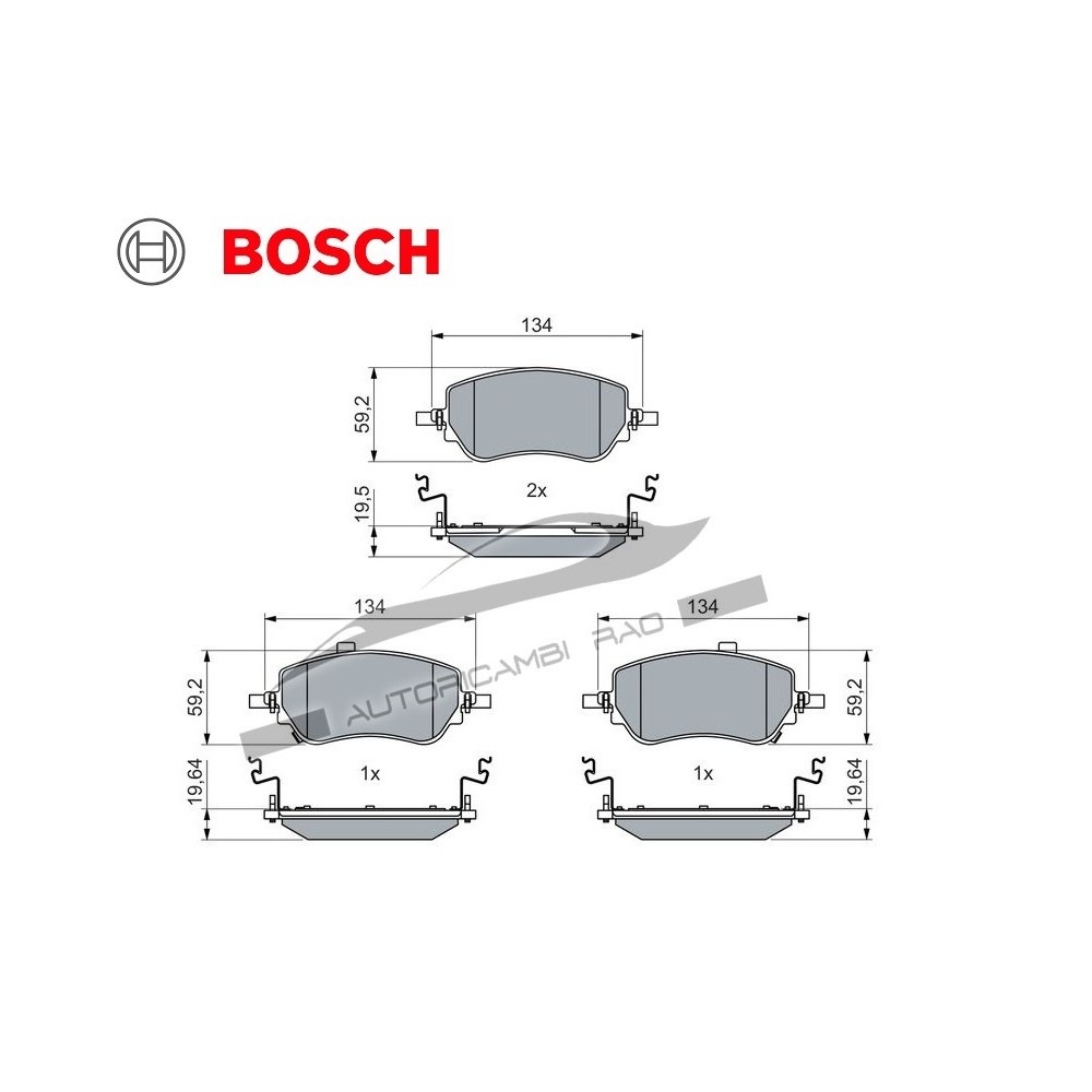 Kit pastiglie anteriore FIAT New 500 Cabrio Elektro TIPO 1.5 T4 ABARTH Kit pastiglie anteriore FIAT New 500 Cabrio Elektro TIPO 1.5 T4 ABARTH