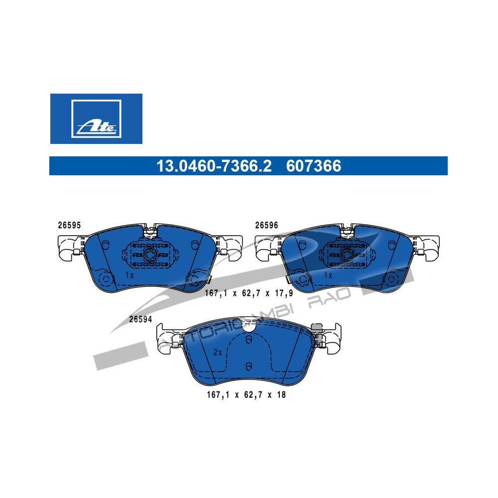 Kit pastiglie freni anteriori MERCEDES-BENZ Citan 110 CDI-Classe T 180