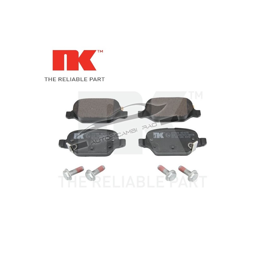 Kit pastiglie freni posteriore FIAT Panda 312-319 0.9 4x4 Panda 1.3 D Kit pastiglie freni posteriore FIAT Panda 312-319 0.9 4x4 Panda 1.3 D