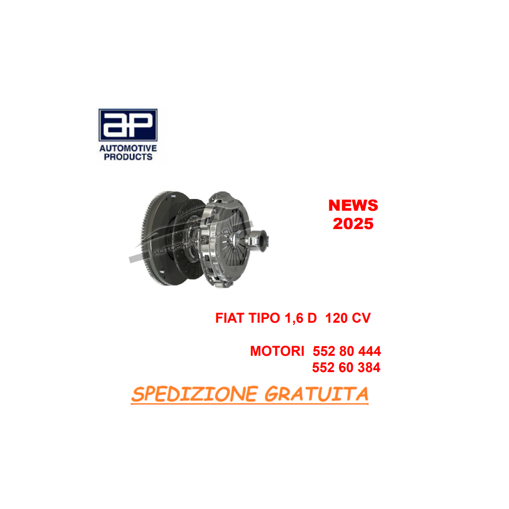 Kit frizione con volano rigido FIAT TIPO 1.6 120CV SFC47077