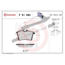 Kit pastiglie freno posteriore CITROËN BERLINGO 1.6 BlueHDi PEUGEOT 308