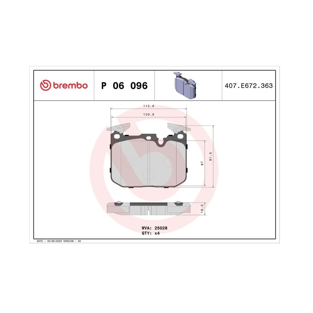 Pastiglie anteriore BMW 1 (F40) 116 d-120 d xDrive-X1-X2-sDrive 18 i