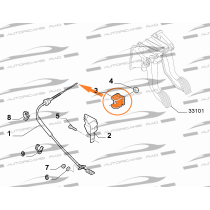 Tassello cavo frizione FIAT 500C  0.9-1.2 LPG Panda 1.2 FORD KA 1.2