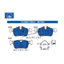 Kit pastiglie freno posteriore VOLVO S60 III B4 Mild-Hybrid S90 D4 Drive