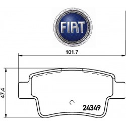 Pastiglie freno posteriore FIAT GRANDE PUNTO 1.4 16V 1.4 T-Jet 1.3 D