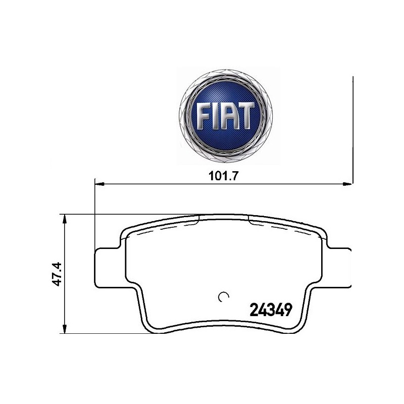 Pastiglie freno posteriore FIAT GRANDE PUNTO 1.4 16V 1.4 T-Jet 1.3 D