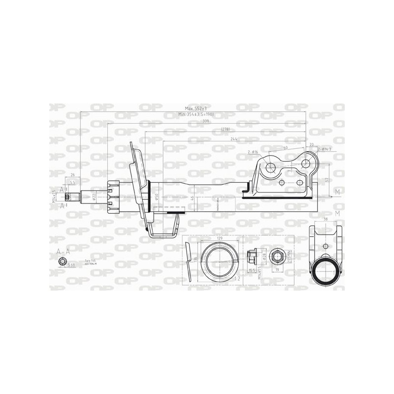 Ammortizzatore anteriore bilaterale MERCEDES-BENZ CLASSE A-B 150 160