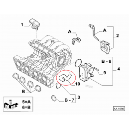 Tubo regolatore pressione filtro vapori olio ALFA ROMEO MITO 1.4