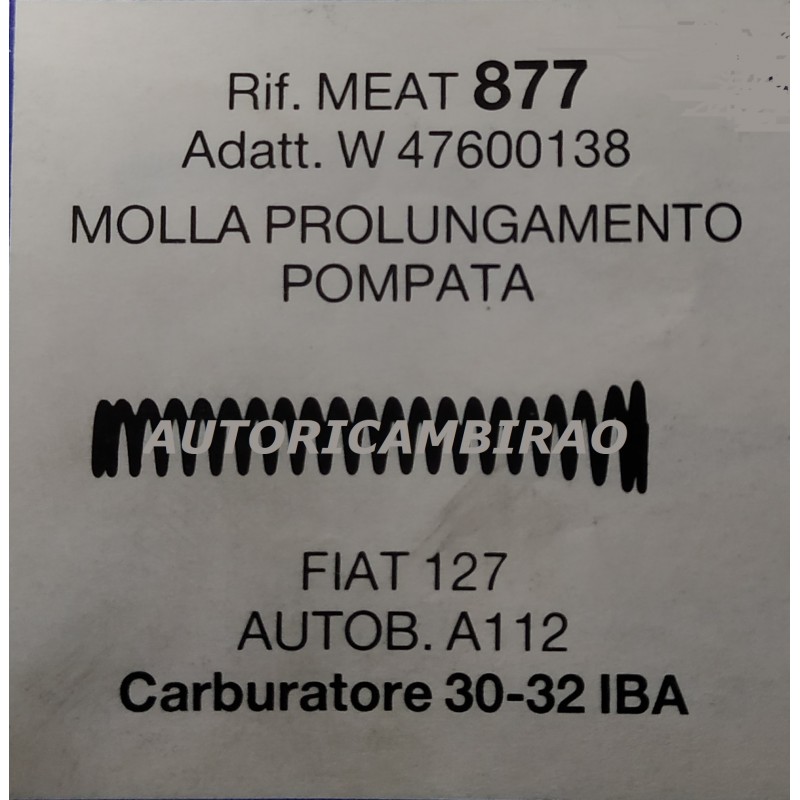 Molla prolungamento pompata FIAT 127 AUTOBIANCHI A112