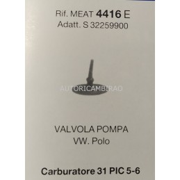 Valvola pompa carburatore 31PIC 5-5 VOLKSWAGEN POLO