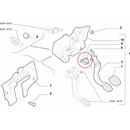Fermo pedale freno Grande Punto 2005/2009 ALFA 147 GT 2010 46755874