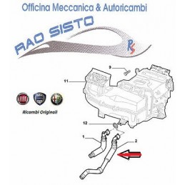 Tubo manicotto acqua riscaldamento FIAT MULTIPLA1.6 16V Bipower GPL