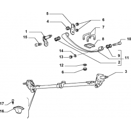 Balestra posteriore FIAT STRADA PICK UP 1.2-1.3 D-1.7 TD-1.9 D-1.9 JTD