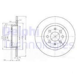 Disco freno posteriore FIAT GRANDE PUNTO-PUNTO Van-EVO-OPEL ABARTH