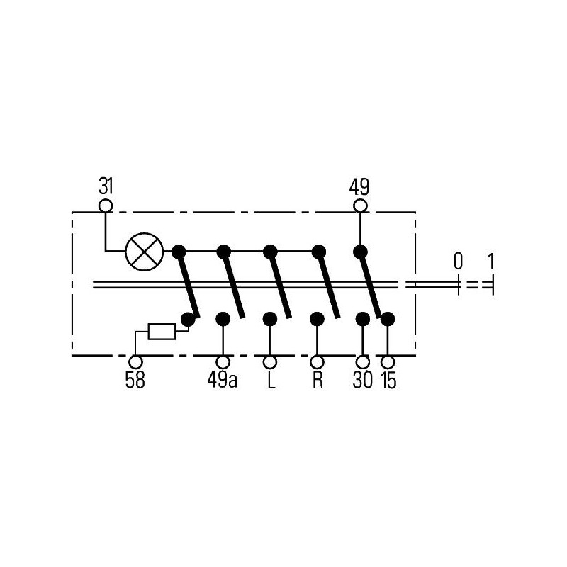 Interruttore frecce d'emergenza MERCEDES HENSCHEL-T1-T2 A0055459224