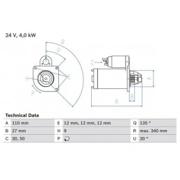 Motorino d'avviamento IVECO EUROCARGO 75 E 15 95 E 21 W ZETA-M 115