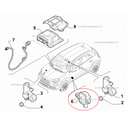 Sensore urto laterale airbag FIAT 500X JEEP RENEGADE 51943478