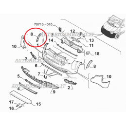 Modanatura parafango anteriore destra FIAT PANDA CROSS 51978443