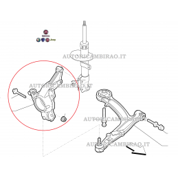 Fusello anteriore destro FIAT 500 PANDA LANCIA NEW YPSILON 52018643