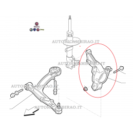 Fusello anteriore sinistro FIAT 500 PANDA LANCIA NEW YPSILON 52018640