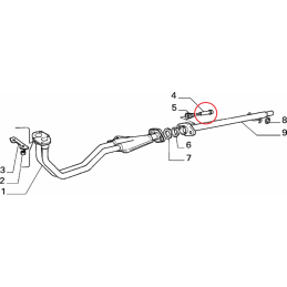 Bullone perno marmitta gas scarico fiat DUNA UNO FIORINO OPEL Corsa