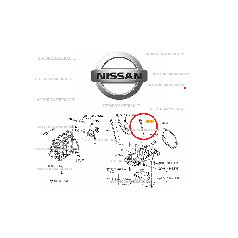 Sensore livello olio motore NISSAN CABSTAR F24M (EL) 11145MB40B