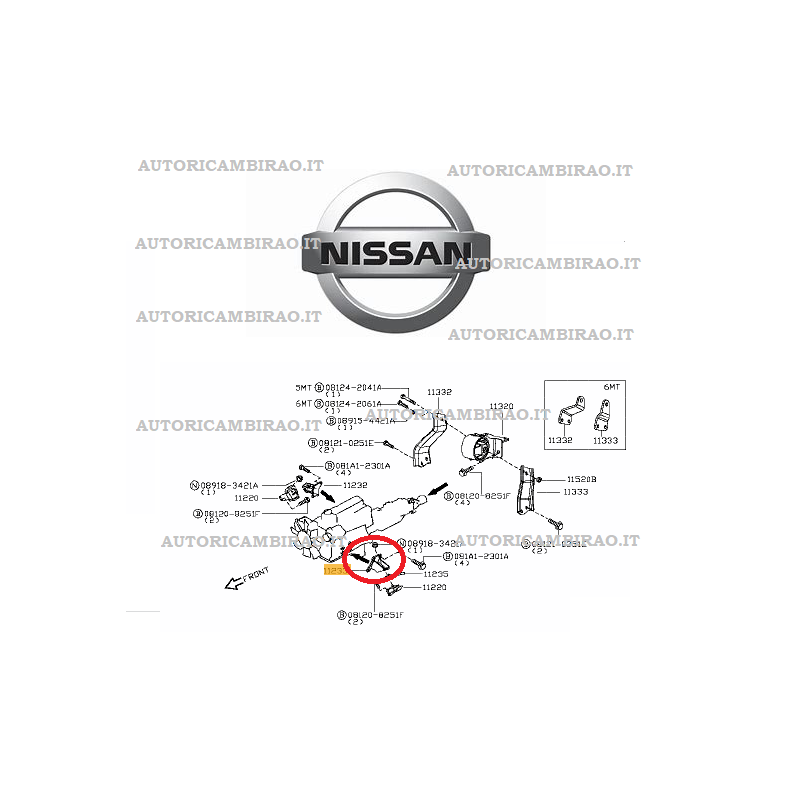 supporto motore acciaio sinistra NISSAN CABSTAR F24M (EL) 11233-MB400