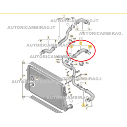 Tubo intercooler AUDI A3 2.0 TDI 16V SEAT Altea 2.0 TDI SKODA 102668