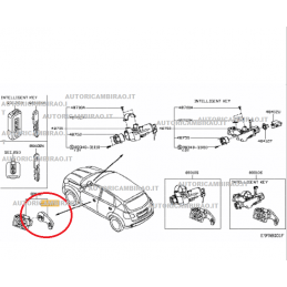 Leva apriporta lato sinistro NISSAN QASHQAI J10 1.5 1.6 2.0 80639-JD00A