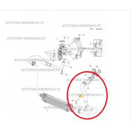 Flessibile aria alimentazione TUBO INTERCOOLER OPEL MOKKA 1.6 CDTI 1.7