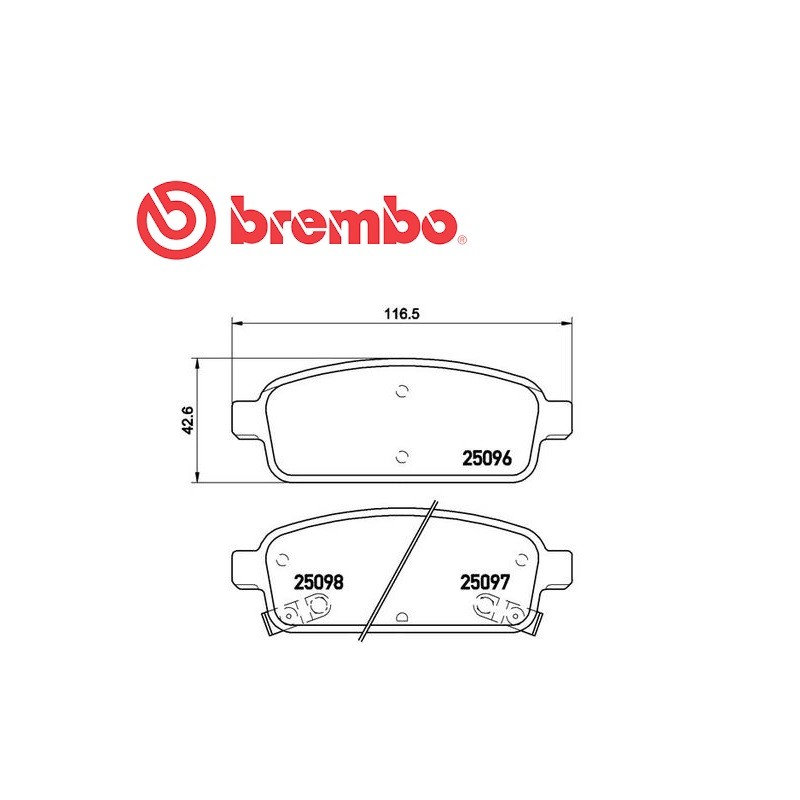 Pastiglie freno posteriore OPEL AMPERA EV 150 ASTRA H ASTRA J 1.3 CDTI