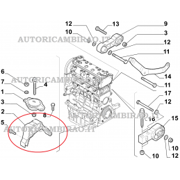 Supporto motore sul lato del cambio FIAT 500 PANDA 1.2 LPG 1.3 D