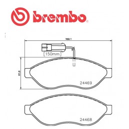 Pastiglie freno anteriore CITROEN JUMPER 2.0 BlueHDi 130 160 2.2 HDi