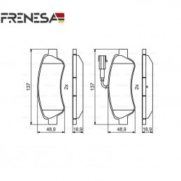 Pastiglie posteriore CITROEN JUMPER 2.0 BlueHDi 130 160 2.2 HDi P61125