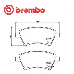 Pastiglie freno anteriore FIAT SEDICI 1.6 16V 4x4 1.9 D 4x4 2.0 D