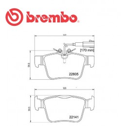 Pastiglie freno ALFA ROMEO GIULIA 2.0 Q4 2.2 D Stelvio 2.0 Q4 P23180