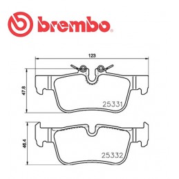 Pastiglie freno posteriore BMW Hatchback 116-118 Active Tourer 216 i