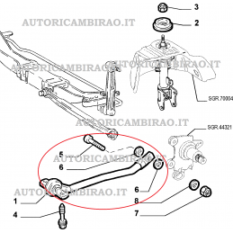 Barra braccio oscillante posteriore destro ALFA ROMEO 147 1.6 16V