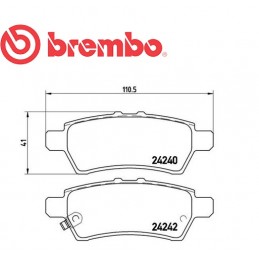 Pastiglie freno posteriore NISSAN PATHFINDER III 4.0 4WD 2.5 dCi 4WD