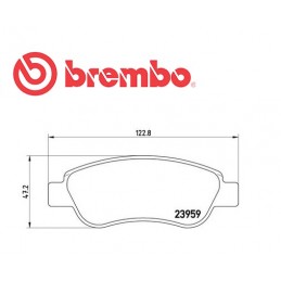 Pastiglie anteriore CITROEN C1 1.0 1.4 1.0 VTi 1.2 VTi PEUGEOT 107 1.0