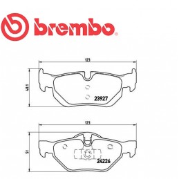 Pastiglie freno posteriore BMW SERIE 116 118 120 130 i 118 120 123 d