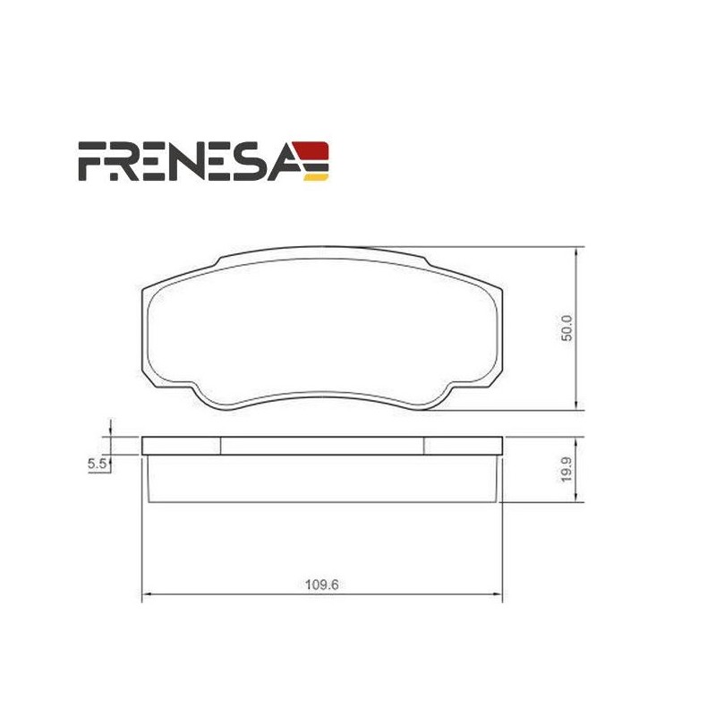 Pastiglie freno anteriore CITROEN JUMPER 2.5 TD 2.8 HDi FIAT DUCATO