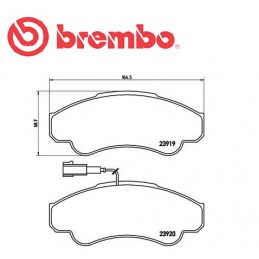 Pastiglie freno anteriore CITROEN JUMPER 2.5 TD 2.8 HDi FIAT DUCATO