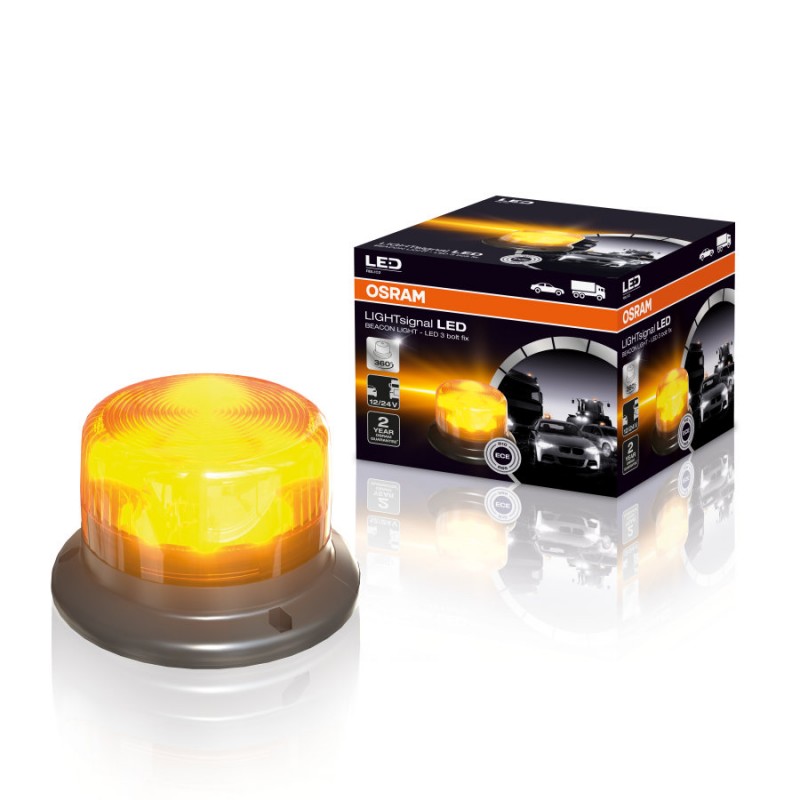 Lampeggiante luce emergenza a LED ambra rotante a 360° OSRAM RBL102