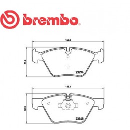 Kit pasticche anteriore BMW 3 320 318 325 330 i Xi d xDRIVE 5 520 i X1