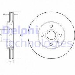 Disco freno anteriore SEAT Mii 1.0 EcoFuel electric SKODA CITIGO 1.0