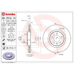 Disco freno anteriore AUDI A3 1.9 TDI SEAT LEON TOLEDO 1.9 TDI GOLF VI